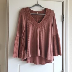 Free People Flowy Top with Embroidery